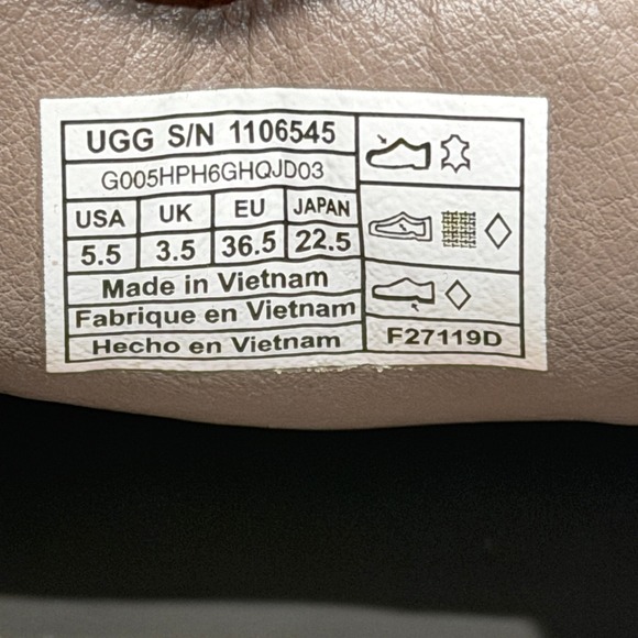 UGG Jass Sneakers Brown Suede Platform Slip On 1106545 Womens Sz 5.5 Loafer - Picture 7 of 9